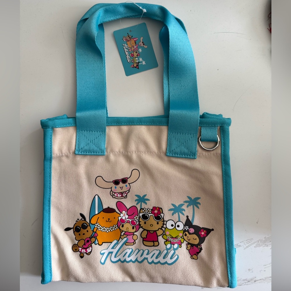 Hawaii hello kitty and friends Canvas Tote bag.